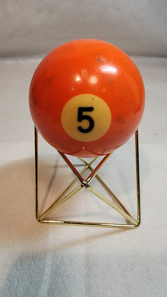 Used Solid Orange #5 ball Individual Pool Ball Billiard 2 1/4” Replacement