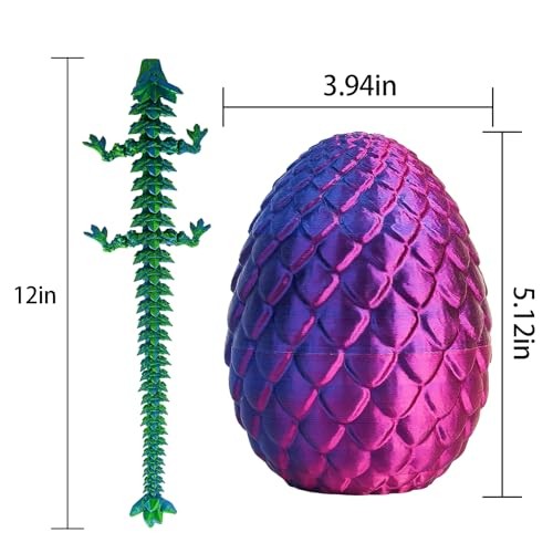 2 Pack 12 inch 3D Printed Mystery Dragon Egg, Extra Large Dragon Egg with