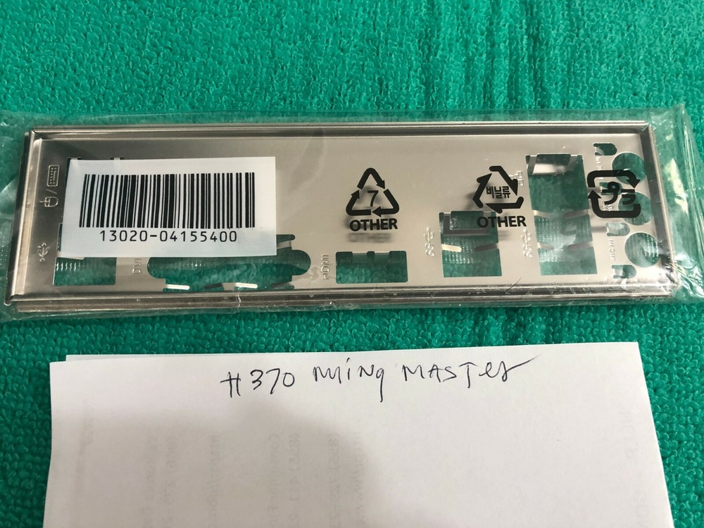 ASUS IO SHIELD FOR ASUS H370 MINING MASTER , ORIGINAL