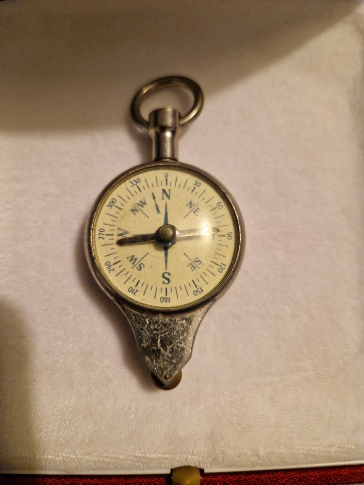 Vintage Double-Sided Opisometer Map Distance Measuring Wheel +Compass Tool UK