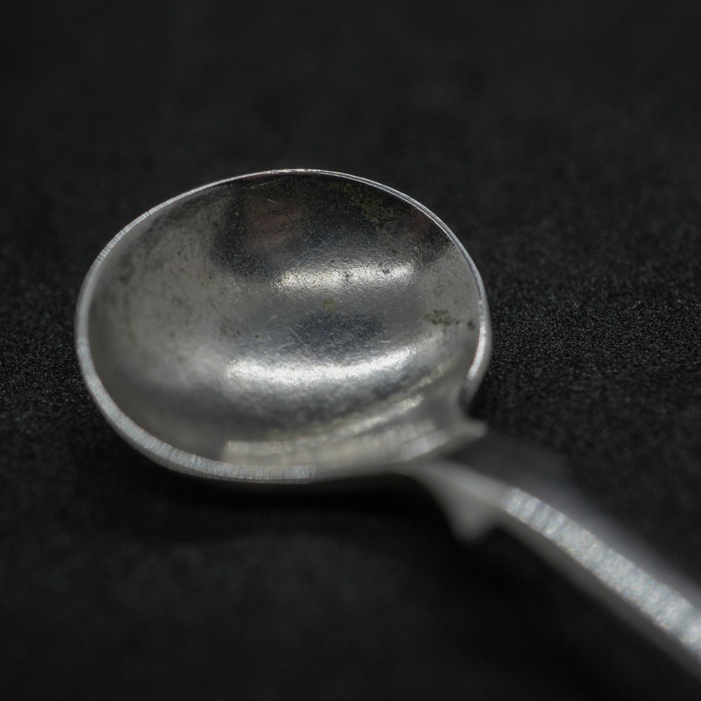 Antique Silver Plated Condiment Spoon.