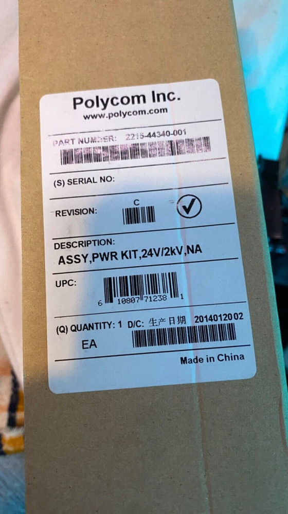 GENUINE POLYCOM 24V  POWER KIT ••MODEL # 2215-44340-001••