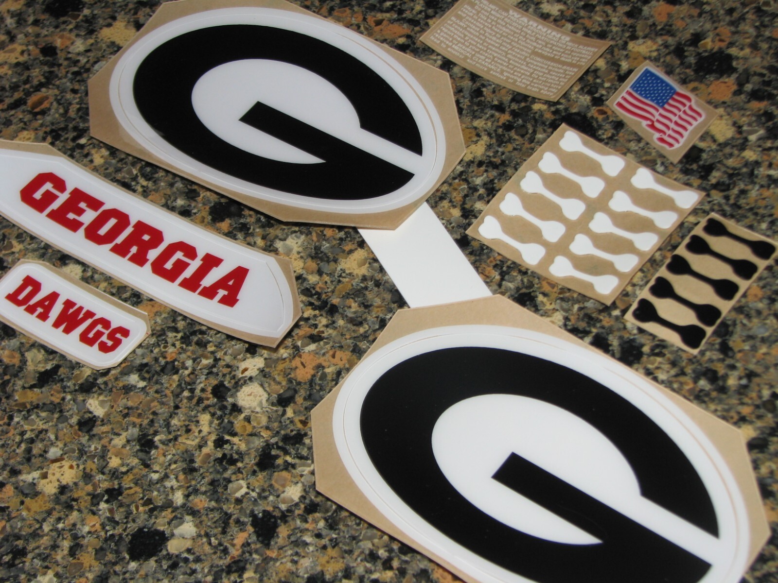 GEORGIA BULLDOGS Football Helmet Decals One (1) Set Full Size 3M 20MIL