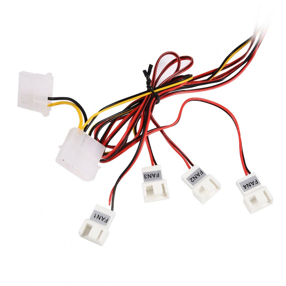 Fan Speed Controller 3.5" LCD Touch Screen Front Panel 4 Way Pc Temperature