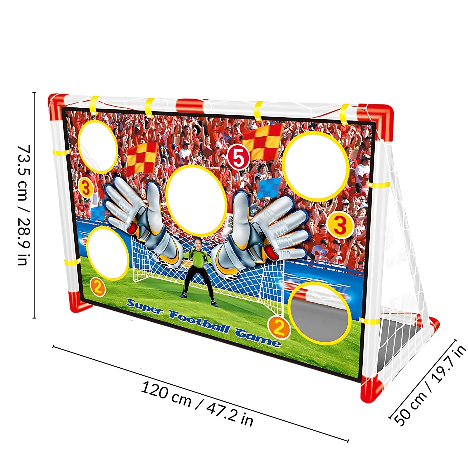 Soccer Goal – 2 in 1 Soccer Goal with Target Net, Portable Soccer Goals for B...