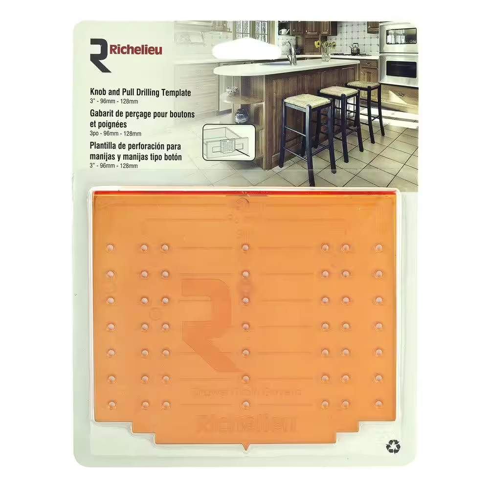 Cabinet Drawer Installation Template for Pulls and Knobs Installation