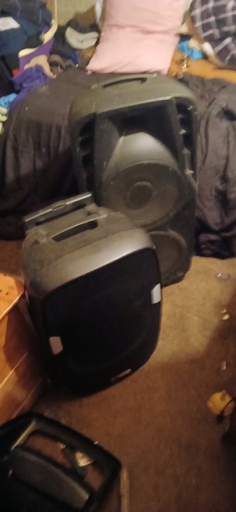 Altec PA Speakers Black Plastic Rectangular Pair