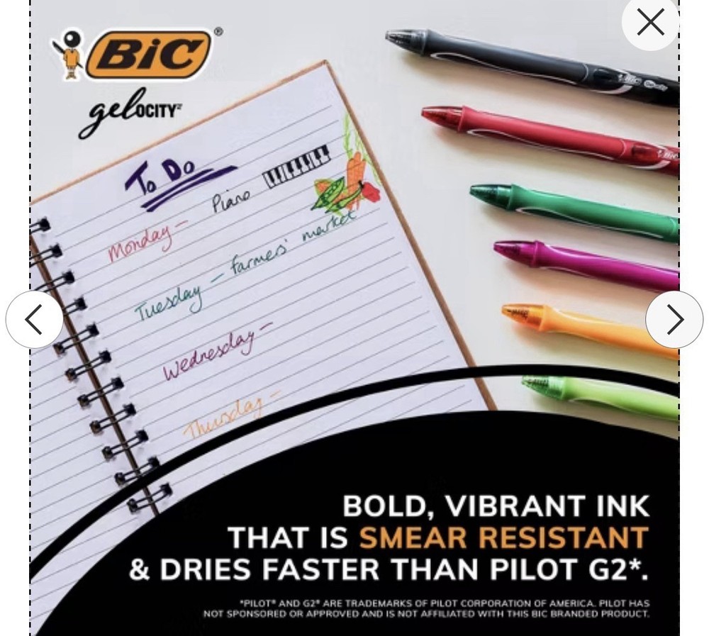 Bic Gelocity Extra Smooth Gel Pen 8 Pack
