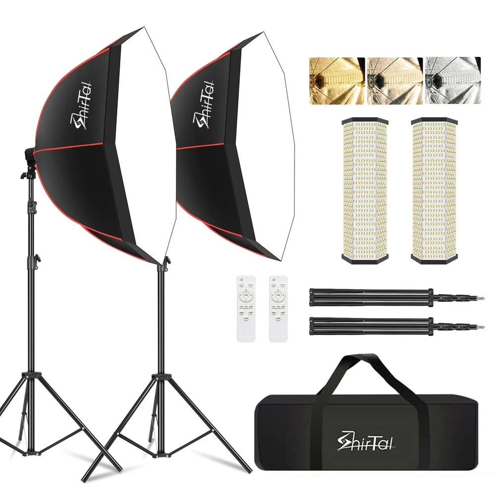 Softbox Lighting Kit,37" Octangle Softbox Photography Lighting Kit