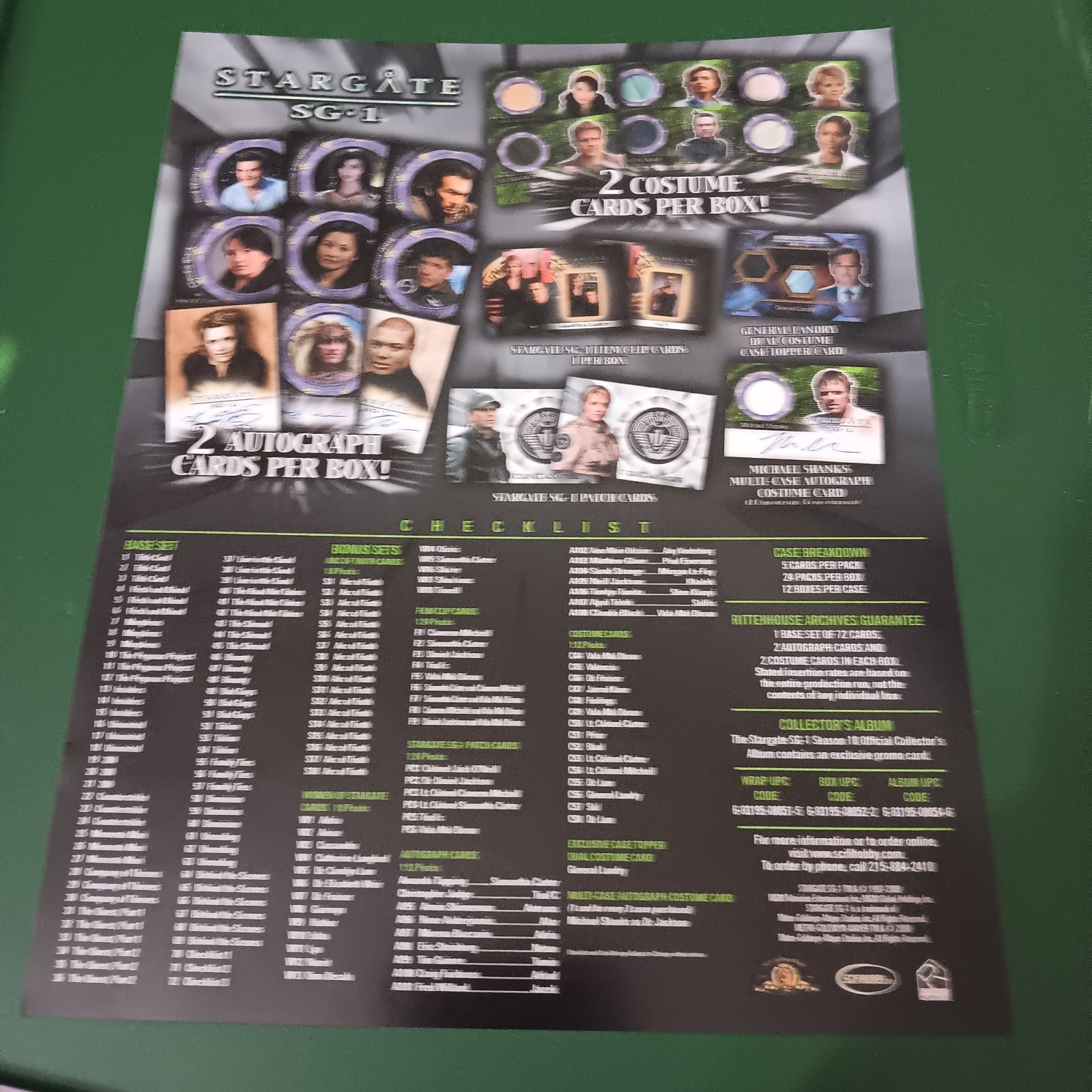 Stargate SG1 Promi Card Set Lot Of 5