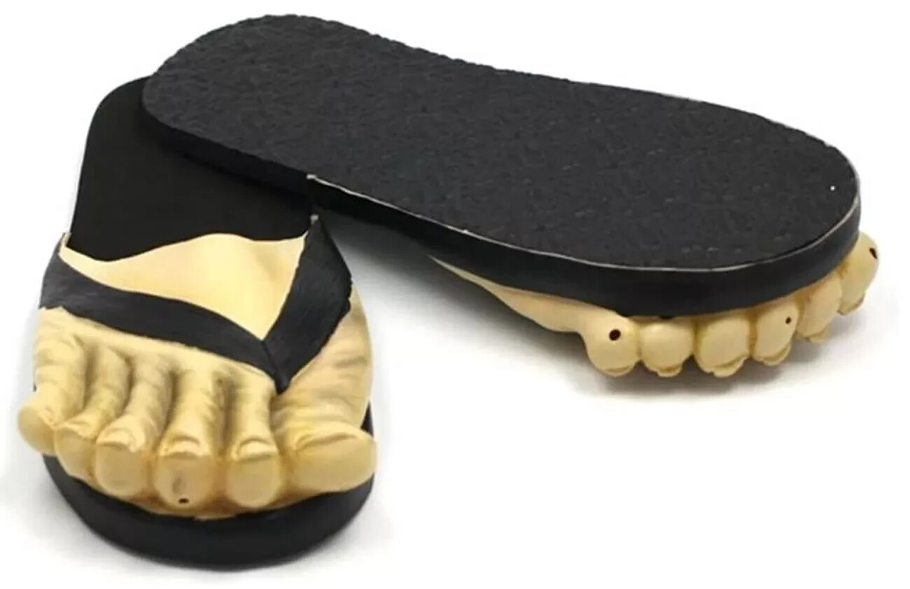 4pc Hillbilly Flip Flops Teeth Billy Ray Mullet Hat Wig Halloween Costume OS Bob