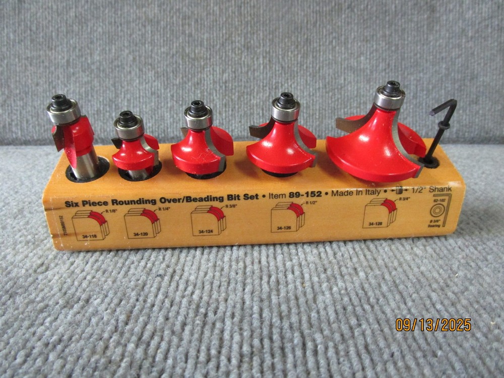 5pc Freud Rounding Over Router Bit Set