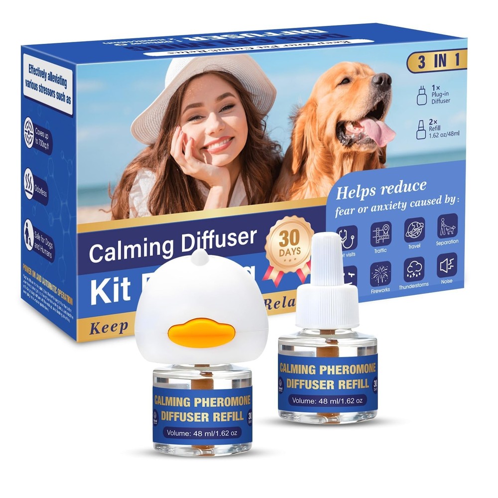Dog Pheromone Calming Diffuser: Relaxing Diffuser for 3in1, Blue