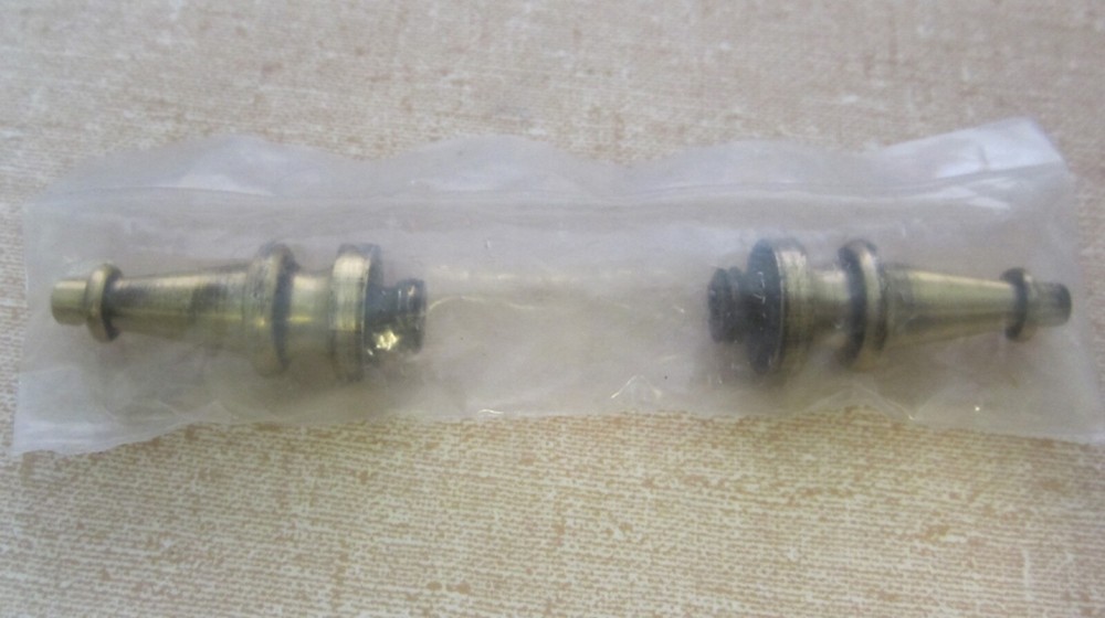 2 Emtek 1/2" Diameter Solid Brass Steeple Tip Replacement Finials, Antique Brass