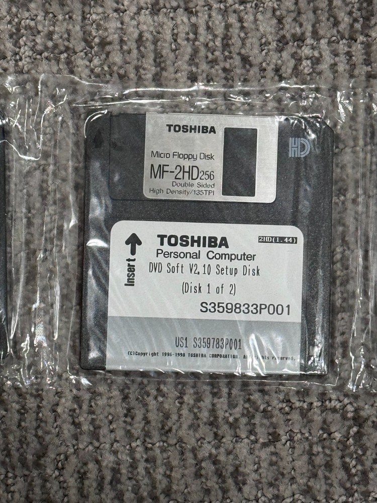 Toshiba Micro Floppy Disk MF-2HD, Personal computer, utility, setup,intel,fast
