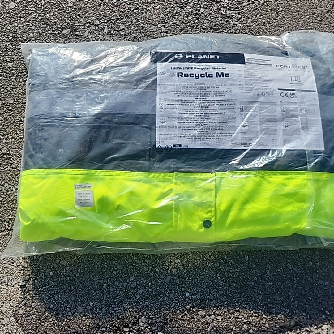 Portwest US466 Mens Waterproof Hi Vis Traffic Jacket Reflective Safety Coat Sz M