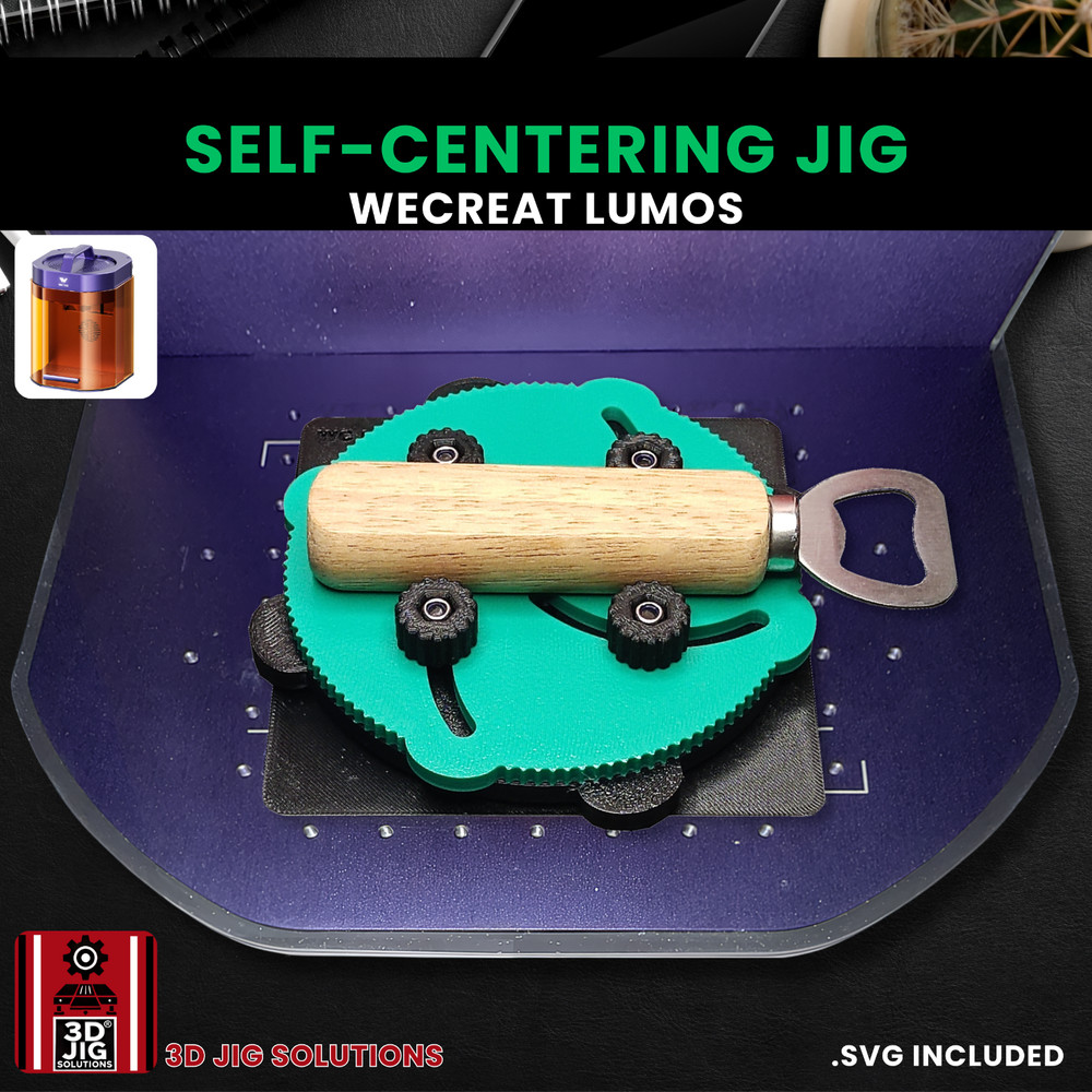 WeCreat Lumos Self-Centering Jig | Adjustable Laser Engraving Alignment Tool