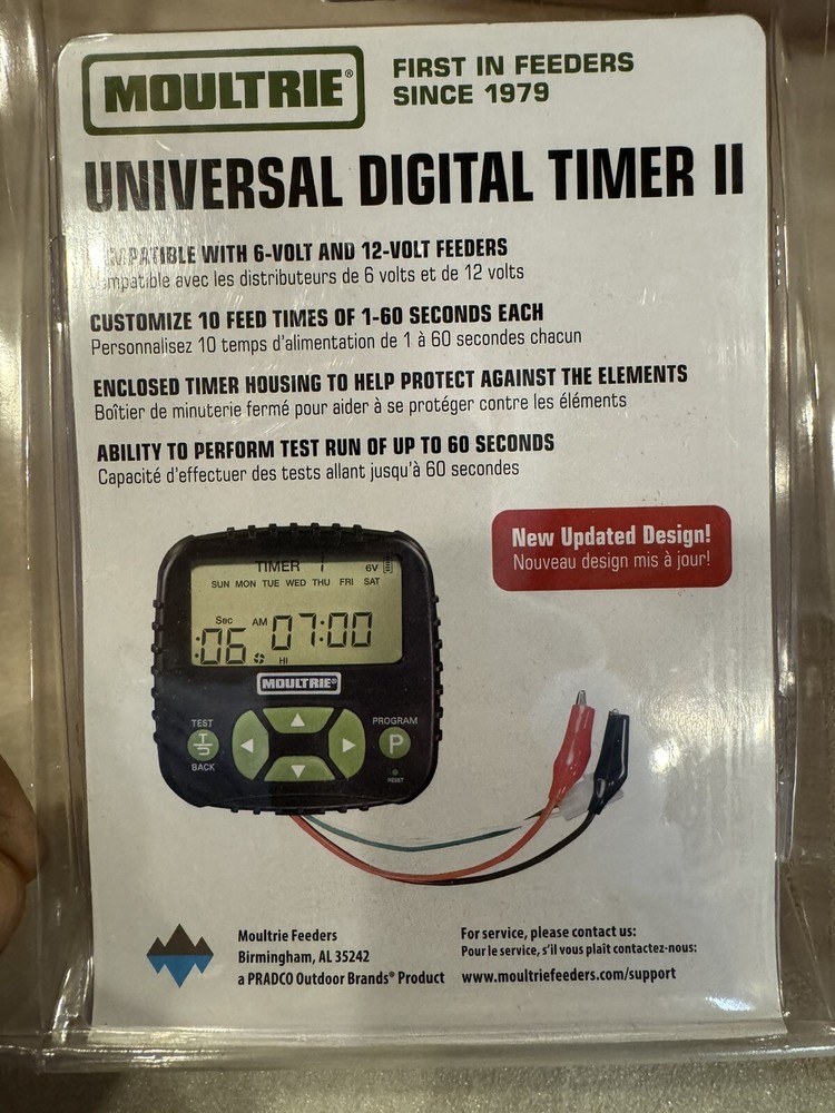 Moultrie Universal Feeding Digital Game Feeder Timer, Gen 2, Black - MFA-13461