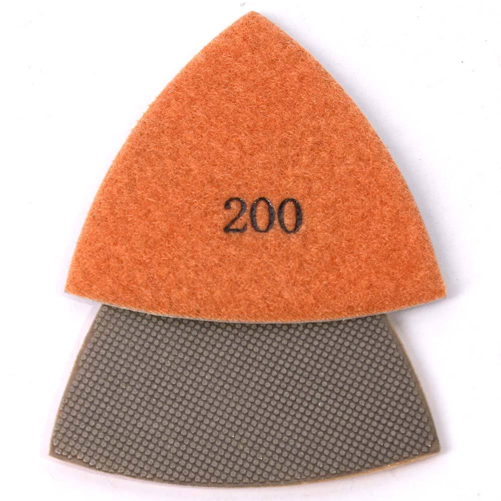 200 Grit Electroplated Triangular Polishing Diamond Oscillating Pads - MB1T