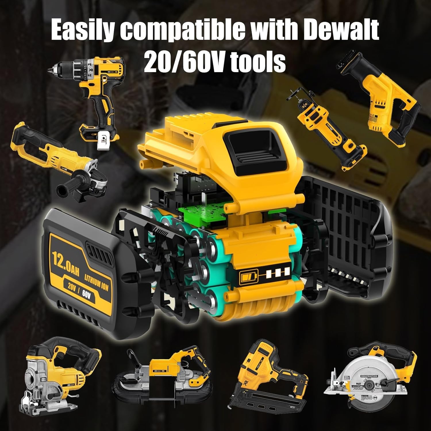 2Pack 12.0AH DCB609-2 For DEWALT DCB612 20V/60V MAX FLEXVOLT Lithium-Ion Battery