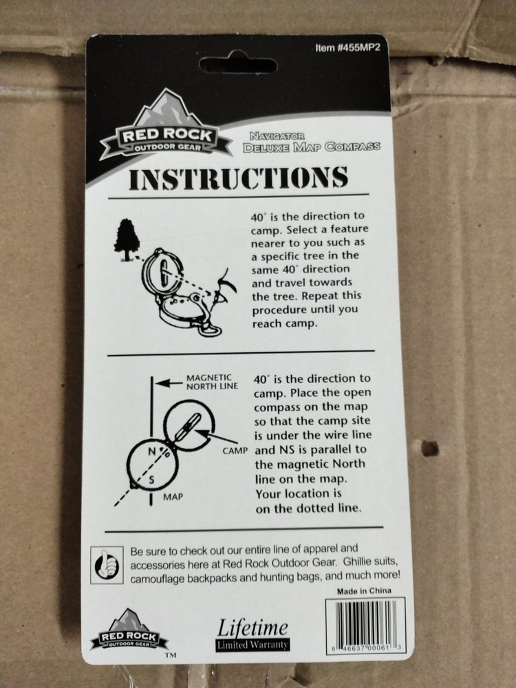 Red Rock Deluxe Map Compass, NIP