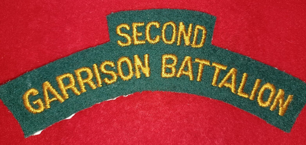 M169 - Second Garrison Battalion Shoulder Title, 1942, WW2, Canadian