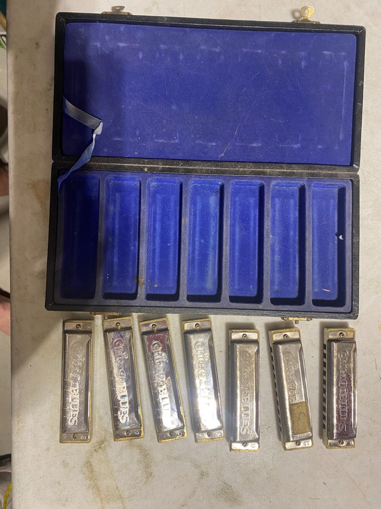 Kay Chicago Blues Harmonica 7 pc Set In Case