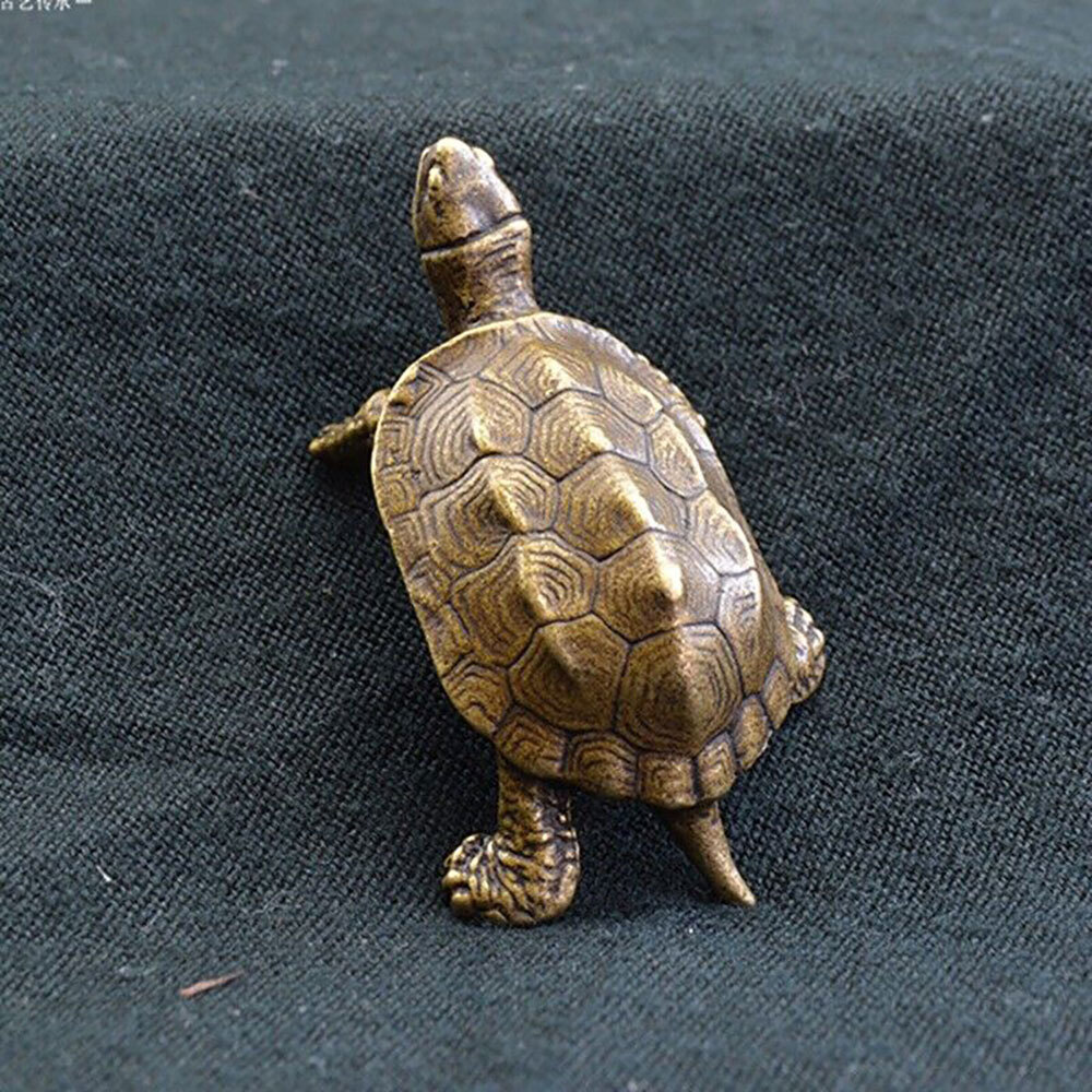 Brass Vintage Turtle Figurine Statue Home Ornaments Animal Figurines Gift Toys