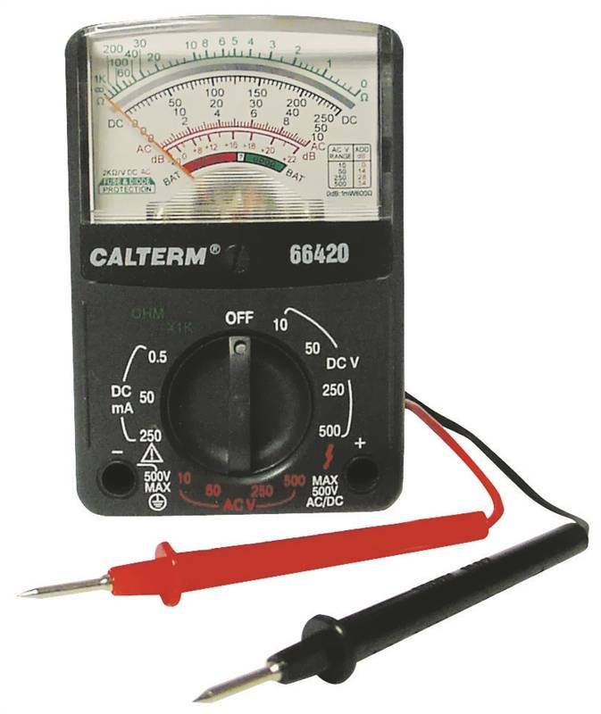 NEW Calterm 66420 ANALOG BATTERY MULTIMETER ELECTRICAL Multi-Tester 6734933