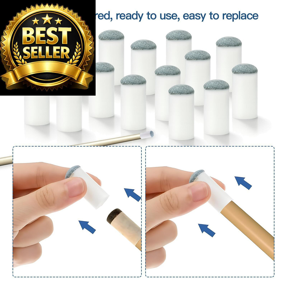 lyforx 50pcs Slip On Pool Cue Tips Replacement Billiard 5