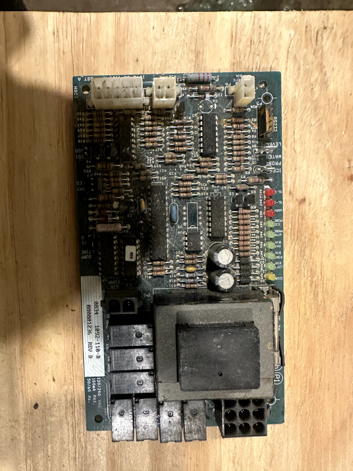 MANITOWOC 000001236 Ice Machine Control Circuit Board S Model 1092-110-R REV F