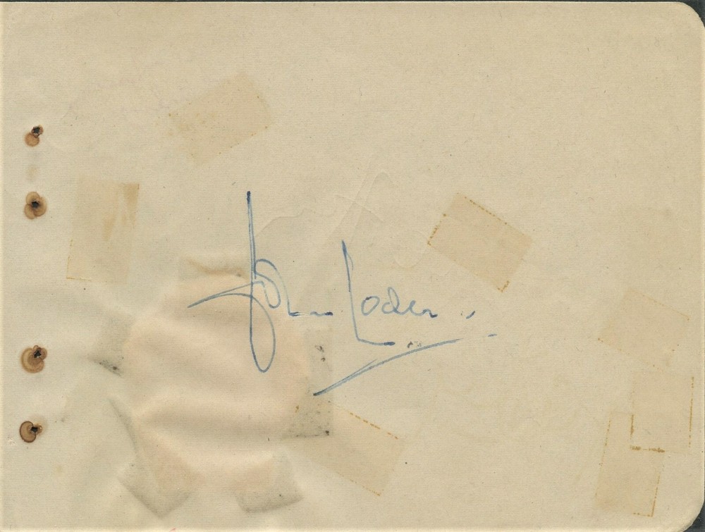 Vintage JOHN LODER / JOSEPH COTTEN Autographs
