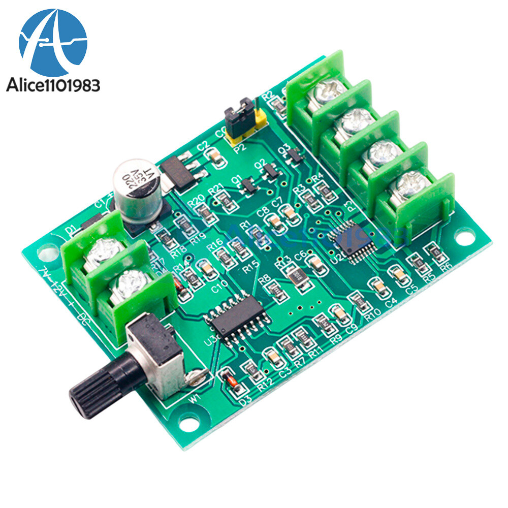 DC7-12V Brushless DC Motor Driver Controller Board W/ Voltage Current Protection