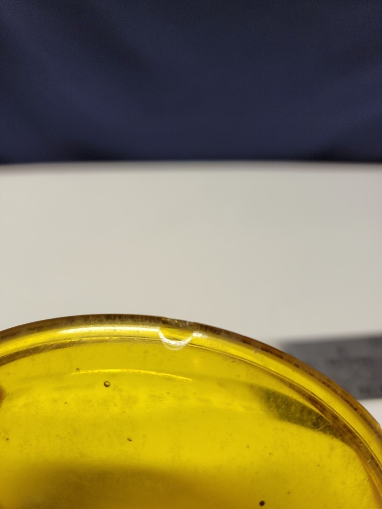 Antique YELLOW Railroad Lantern Replacement Lens