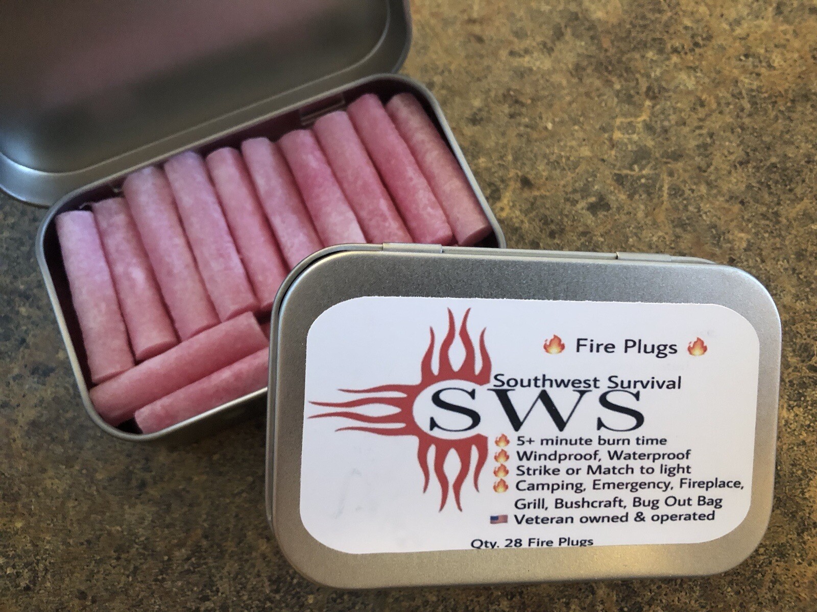 Southwest Survival - Fire Starter Plugs, Camping, Hunting, Bushcraft, Bugout Bag