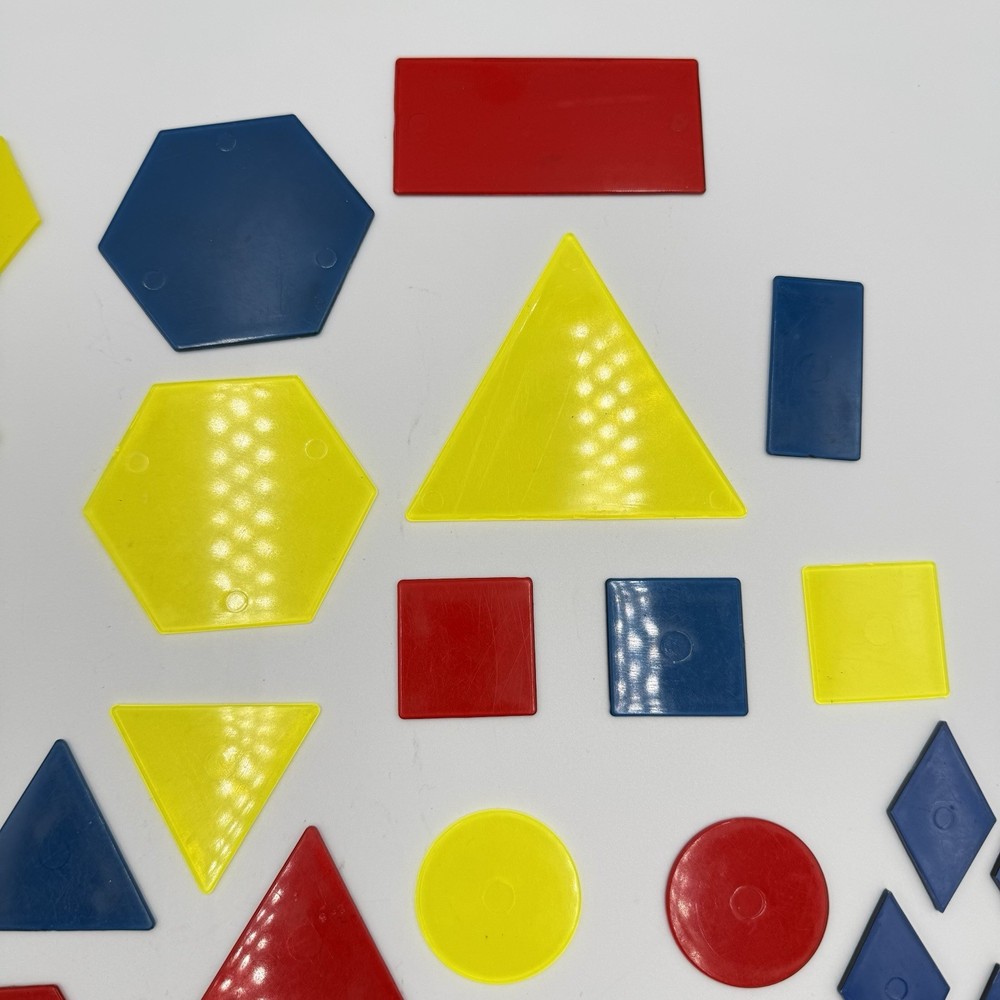 Translucent Geometric Shapes Geometry 65 Pieces Math Homeschool Light Table
