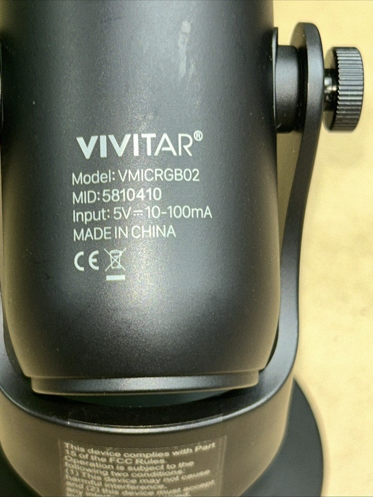 Vivitar Microphone Model: VMICRGB02