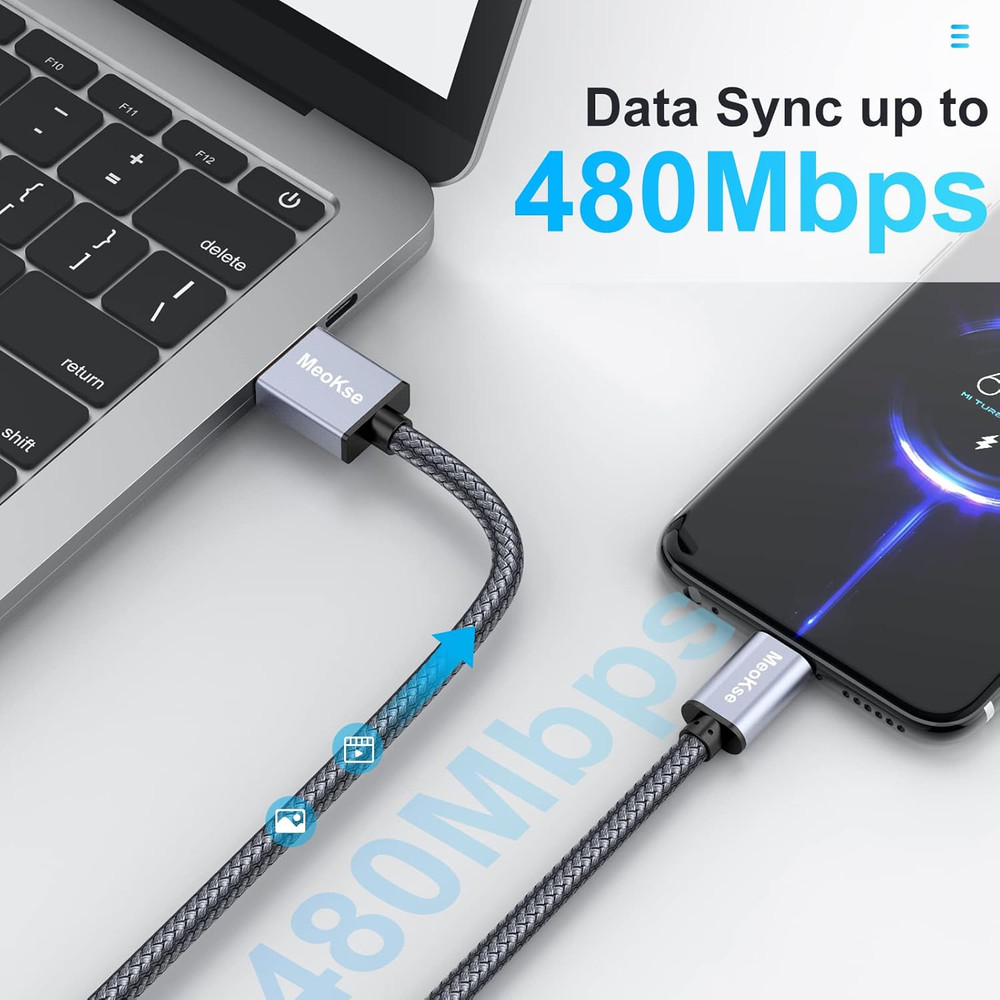 Micro USB Cable 20Ft/6M,Long Android Charger Cable,Nylon Braided Durable Fast Ph