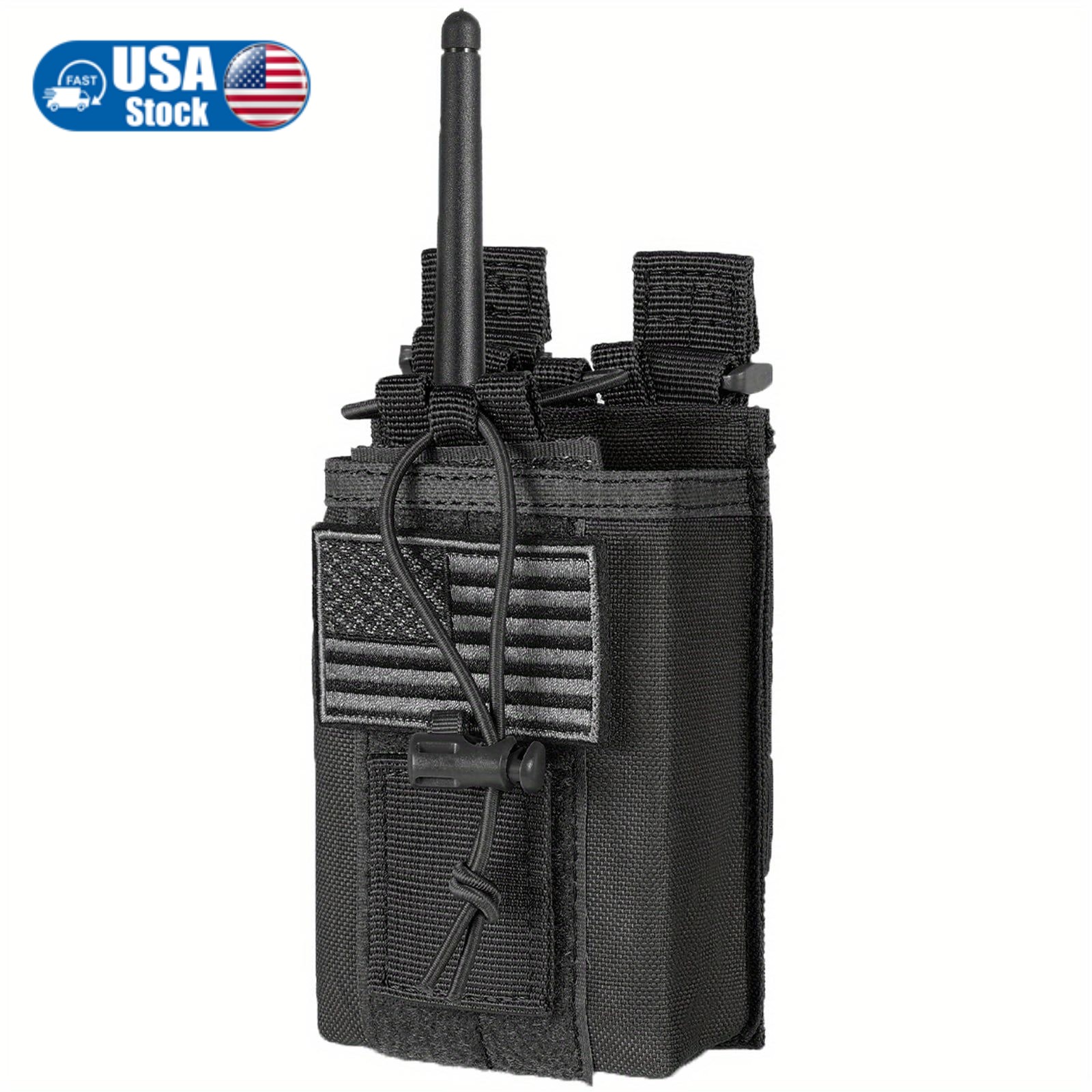 Tactical MOLLE Pouch for Two-Way Radio Adjustable Storage Bag