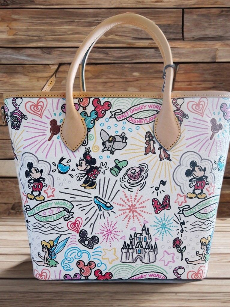 Disney Parks Dooney & Bourke Sketch Handle Tote Bag Satchel NWT