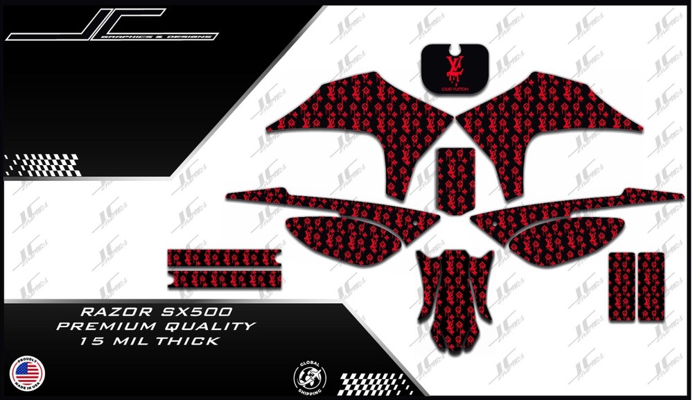 Razor SX500 graphics kit decals THICK AND HIGH GLOSS