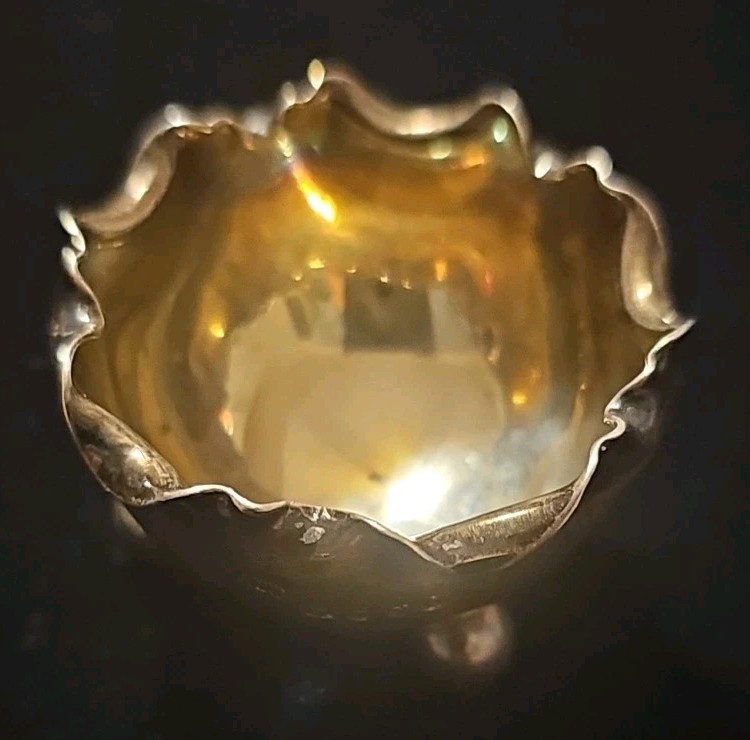 Solid Sterling Silver Salt Cellar, England