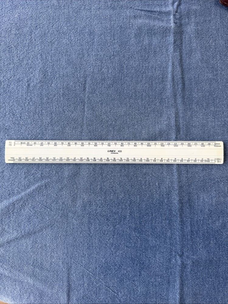 Linex 433 30cm Architect’s/Draughtsman’s Ruler - Technical Drawing Tool