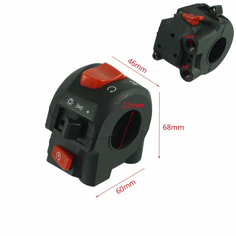 A Pair 7/8" Handlebar control switch Horn Turn Signal Headlight Electrical Start