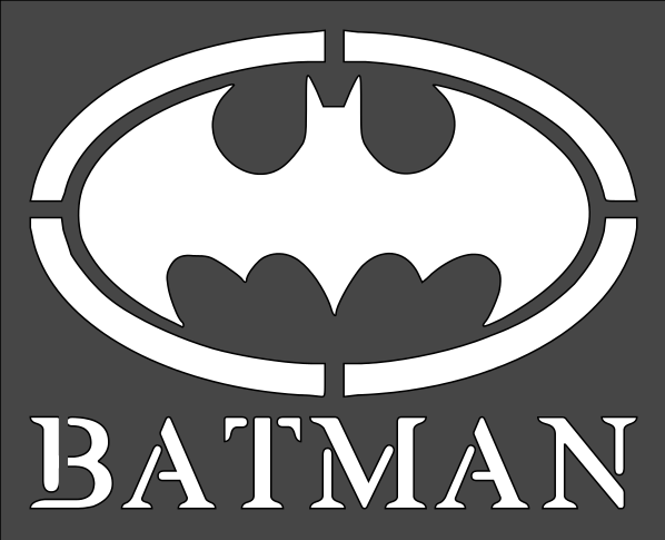 8"x10" Clear Plastic Stencil - Batman (SY170)