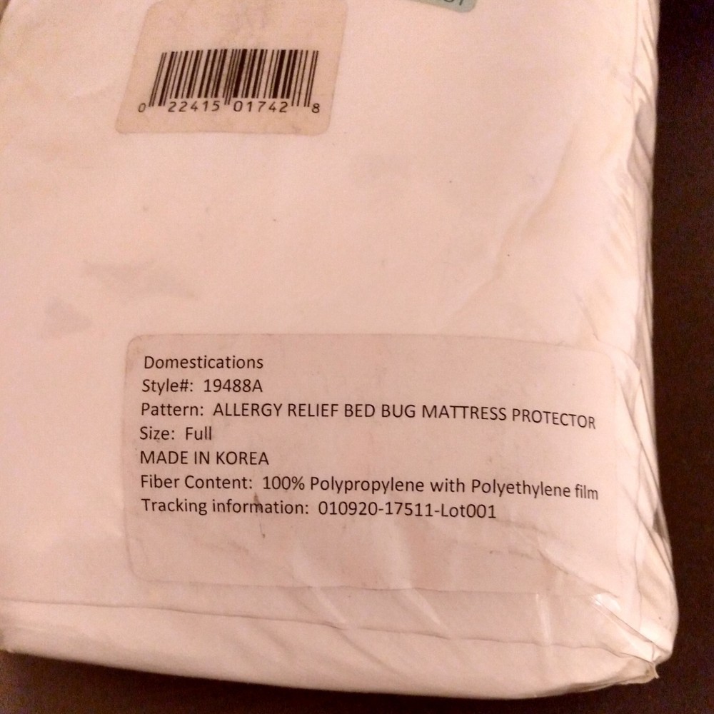 NEW AllerEase FULL SIZE Bedbug Allergy Zippered Mattress protector Waterproof