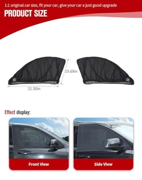 Front Window Screen Cover Side Window Mesh Sun Shade Compatible Front window