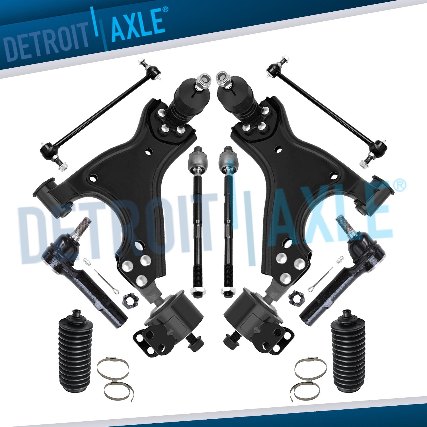 Front Lower Control Arm Tie Rod Suspension Kit for 07-16 Acadia Enclave Traverse