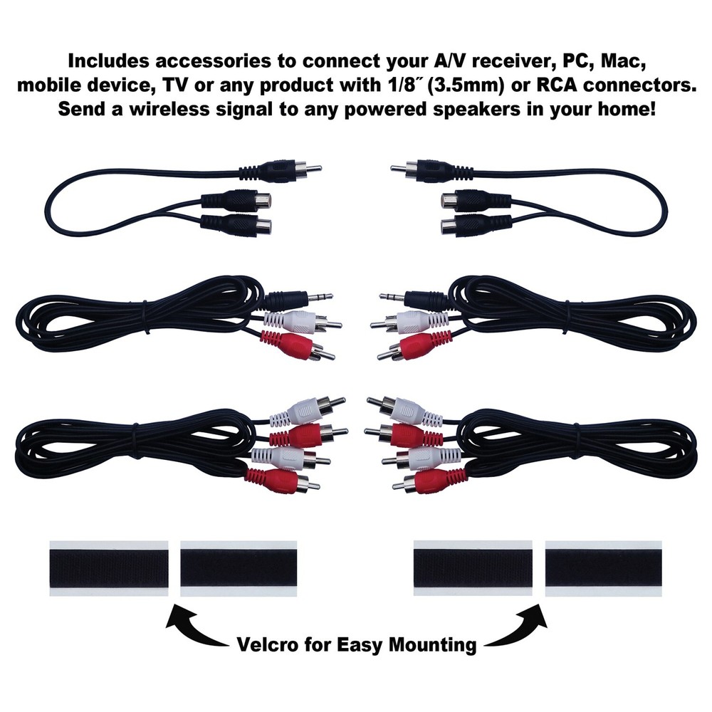 BIC America WTR-SYS 4-Channel Wireless Audio Transmitter/Receiver System (Black)