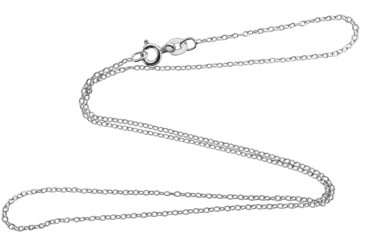 1mm Cable Chain Necklace 925 Sterling Silver - Italy Italian 16" 18" 20" Rolo
